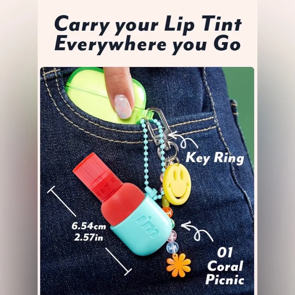 I'M MEME Color Key Ring Water Gel Lip Tint - 01 Coral Picnic